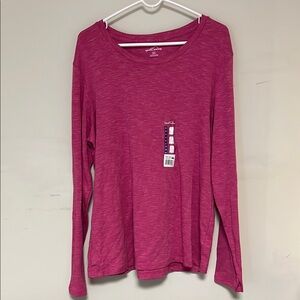Eddie Bauer women’s XXL Long Sleeve T-shirt Pink NWT